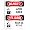 Signmission Safety Sign, OSHA Danger, 7" Height, Bilingual Spanish, D-57-VS-1990 OS-DS-D-57-VS-1990 - alternate 1